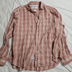 Frank & Eileen Men's Pink Plaid Button Down Shirt